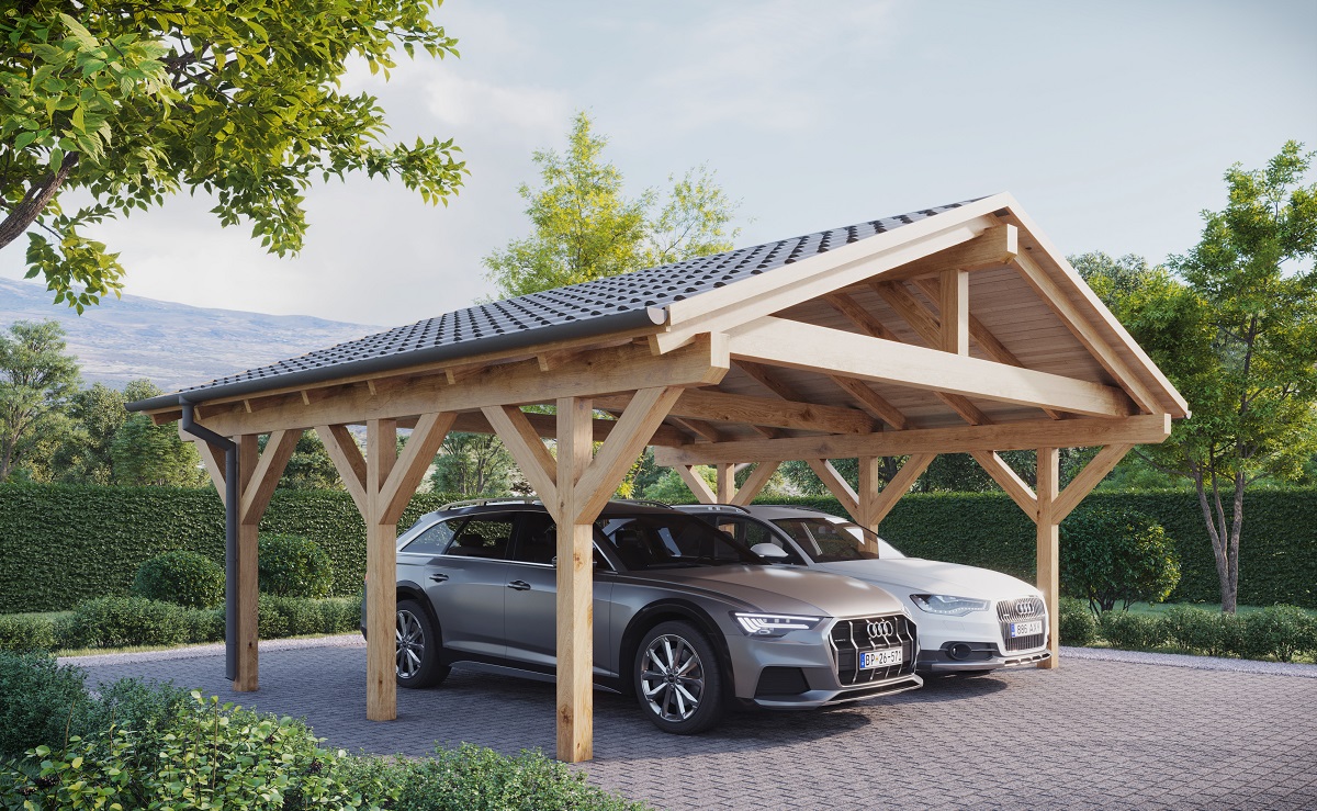 Carport 65-60 3D rendering Lightbox