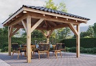 Wooden Pergola 40-40 3D Rendering thumbnail