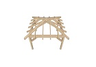 Wooden Pergola 40-40 3D thumbnail