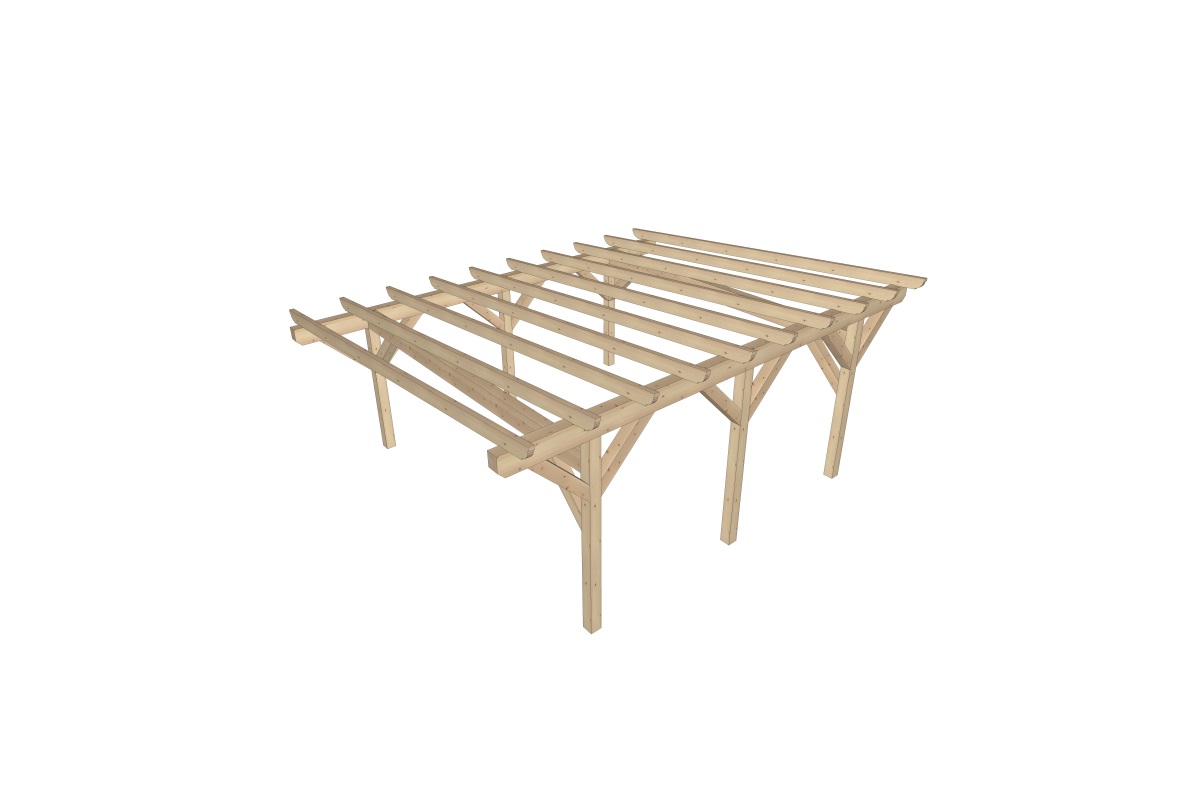 Wooden Pergola 66-56 3D Lightbox