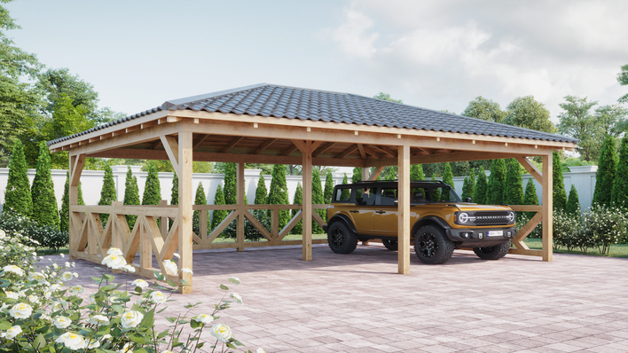 Carport 86-66 3D rendering