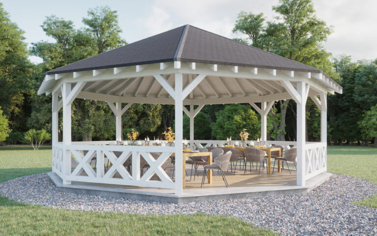 Freestanding Octagon Pergola - Wooden Pergolas