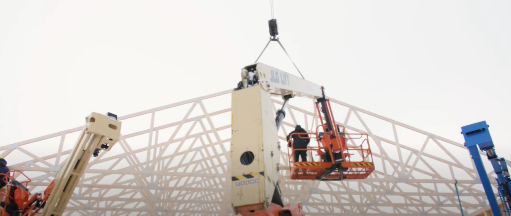 Factory roof trusses