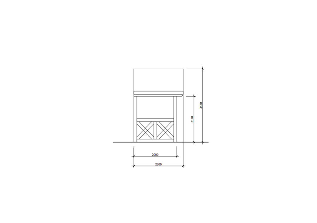 Sun Shade Canopy Side View