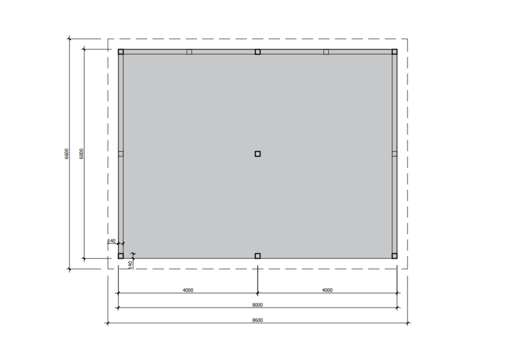 Double Carport with Hip Roof Ground View