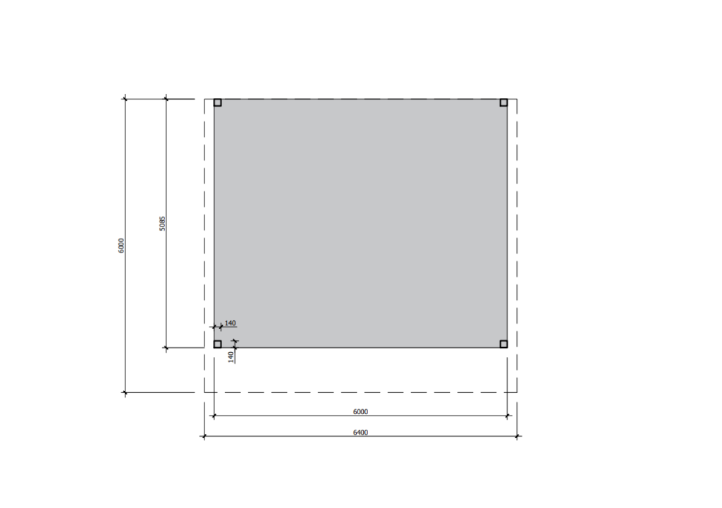 Double Carport with Wall Panels Ground View