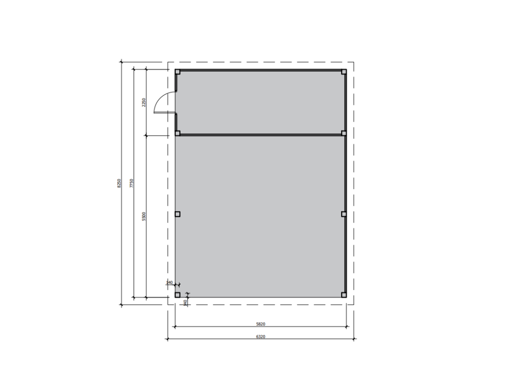 Double Carport with Storage Ground View