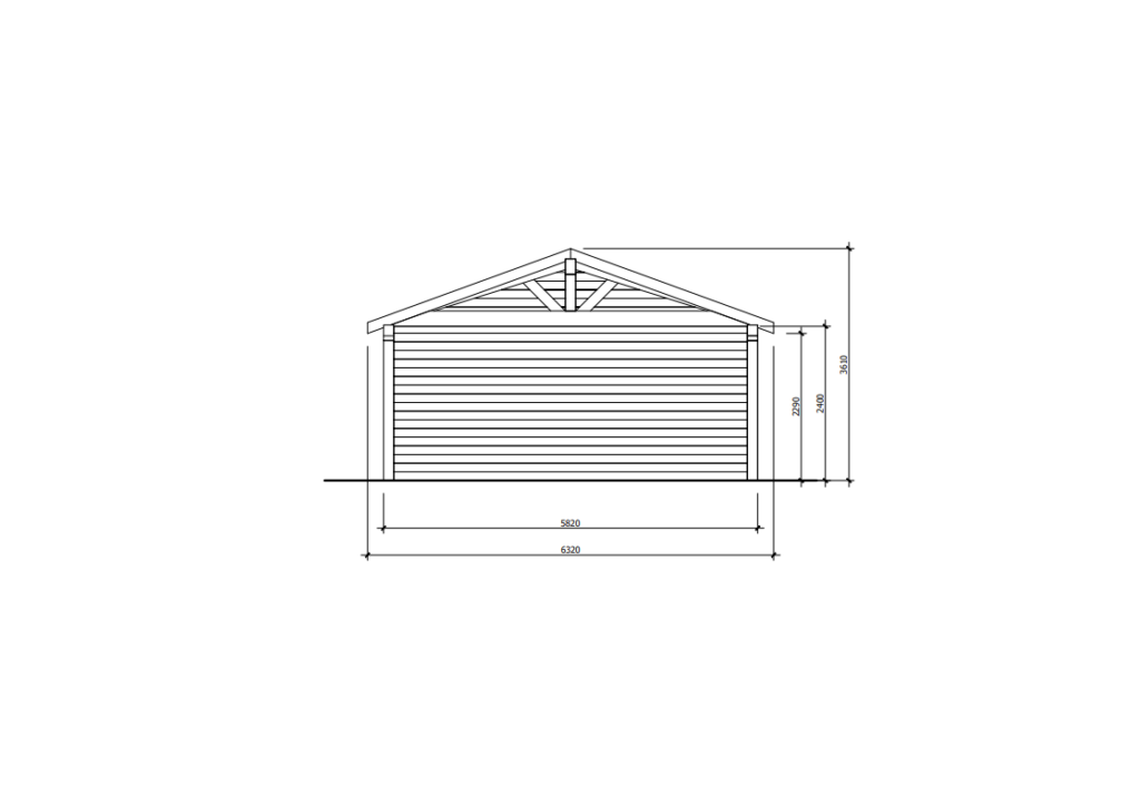 Double Carport with Storage Front View