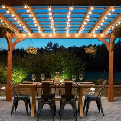 Pergola string lights