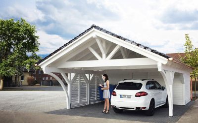 Carport with storage for 1 vehicle
