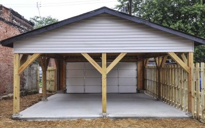 Turn carport into garage idea 2